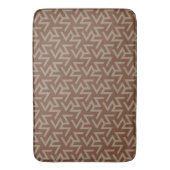 Retro Abstract Mid-Century Modern Patroon in Brown Badmat (Voorkant Verticaal)