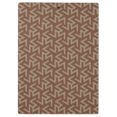 Retro Abstract Mid-Century Modern Patroon in Brown Klembord (Achterkant)