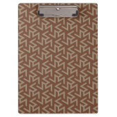Retro Abstract Mid-Century Modern Patroon in Brown Klembord (Voorkant)