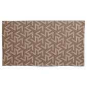 Retro Abstract Mid-Century Modern Patroon in Brown Kussensloop (Voorkant-Links)