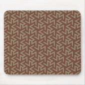 Retro Abstract Mid-Century Modern Patroon in Brown Muismat (Voorkant)