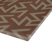 Retro Abstract Mid-Century Modern Patroon in Brown Snijplank (Hoek)