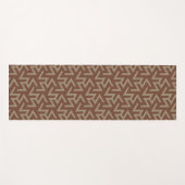 Retro Abstract Mid-Century Modern Patroon in Brown Yogamat (Voorkant (horizontaal))