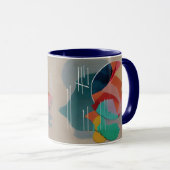 Retro abstract minimalistische kunst mok (Voorkant rechts)