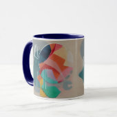 Retro abstract minimalistische kunst mok (Voorkant links)
