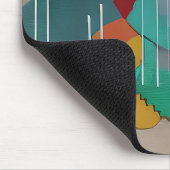 Retro abstract minimalistische kunst muismat (Hoek)