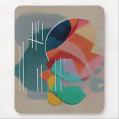 Retro abstract minimalistische kunst muismat (Voorkant)