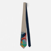 Retro abstract minimalistische kunst stropdas (Voorkant)