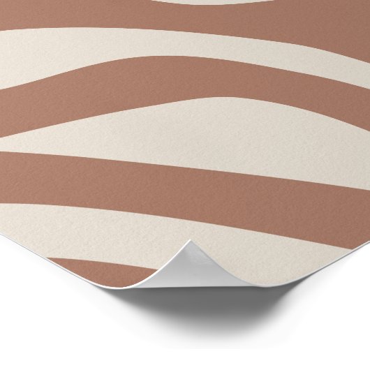 Retro Abstract Mocha Mousse 01 Poster (Hoek)