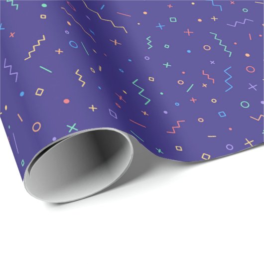 Retro Abstract neonpatroon Cadeaupapier (Rol Hoek)