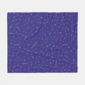 Retro Abstract neonpatroon Fleece Deken (Voorkant (Horizontaal))