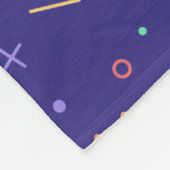 Retro Abstract neonpatroon Fleece Deken (Hoek)