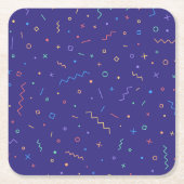 Retro Abstract neonpatroon Kartonnen Onderzetters (Voorkant)