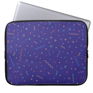 Retro Abstract neonpatroon Laptop Sleeve