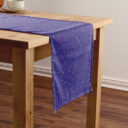Retro Abstract neonpatroon Medium Tafelloper (Voorbeeld)