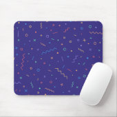 Retro Abstract neonpatroon Muismat (Met muis)