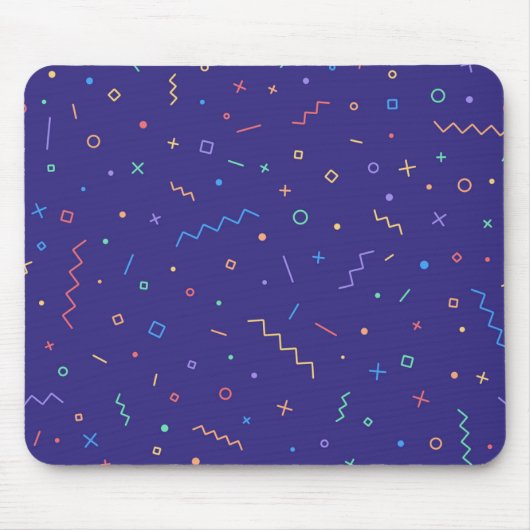 Retro Abstract neonpatroon Muismat (Voorkant)