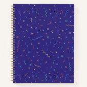 Retro Abstract neonpatroon Notitieboek (Voorkant)