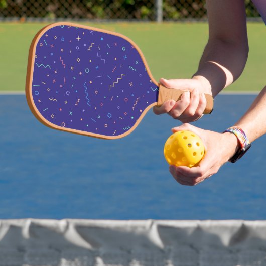 Retro Abstract neonpatroon Pickleball Paddle (Insitu)