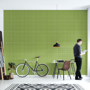 Retro abstract ontwerp in groene plaid stijl. behang