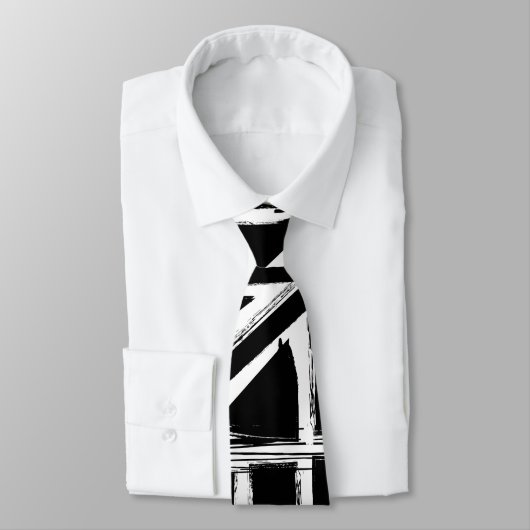 Retro abstract ontwerp van de zwarte unijack stropdas (Gebonden)