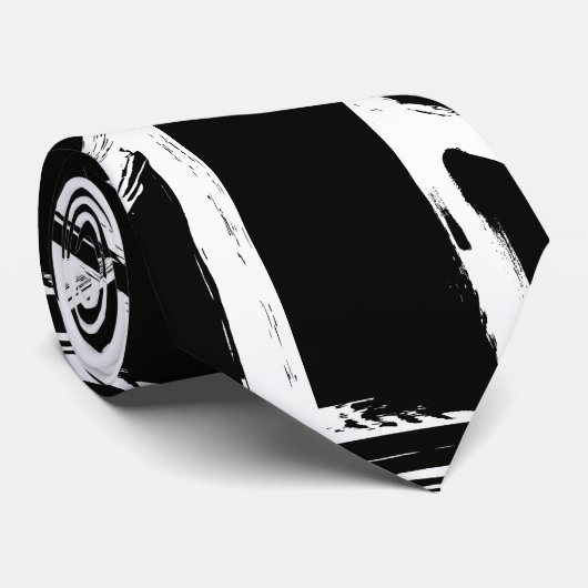 Retro abstract ontwerp van de zwarte unijack stropdas (Opgerold)