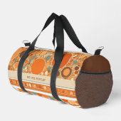 Retro Abstract Oranje cirkelpatroon gepersonalisee Plunjezak (Rechterhoek)