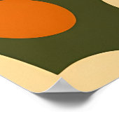 Retro Abstract Organic Shapes Pattern Poster (Hoek)