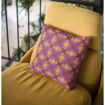 Retro Abstract Paars, rood, Oranje patroon