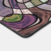 Retro Abstract Paars Violet Mosaic Art Patroon Bureaumat (Hoek)