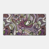 Retro Abstract Paars Violet Mosaic Art Patroon Bureaumat (Voorkant)