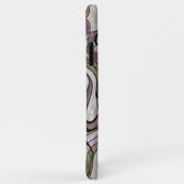 Retro Abstract Paars Violet Mosaic Art Patroon Case-Mate iPhone Case (Achterkant/rechts)