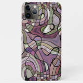 Retro Abstract Paars Violet Mozaïek Kunstpatroon Case-Mate iPhone Case (Achterkant)
