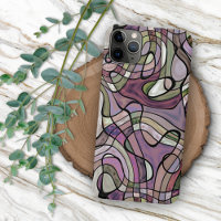 Retro Abstract Paars Violet Mozaïek Kunstpatroon