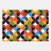 Retro Abstract Patroon Kleurrijk Mid Century Moder Inpakpapier Vel (Voorkant 3)