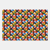 Retro Abstract Patroon Kleurrijk Mid Century Moder Inpakpapier Vel (Voorkant 2)