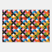 Retro Abstract Patroon Kleurrijk Mid Century Moder Inpakpapier Vel (Voorkant)