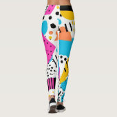Retro Abstract Patroon Leggings (Achterkant)