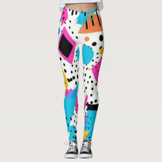Retro Abstract Patroon Leggings