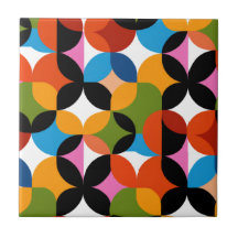 Retro Abstract Patroon Stout Mid Century Modern