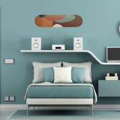 Retro abstract patroonbruin persoonlijk skateboard