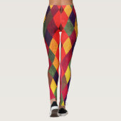 Retro Abstract:  patroonontwerp Leggings (Achterkant)