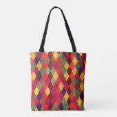 Retro Abstract:  patroonontwerp Tote Bag (Achterkant)