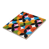 Retro Abstract Pattern Bold Mid Century Modern  Tegeltje (Zijkant)