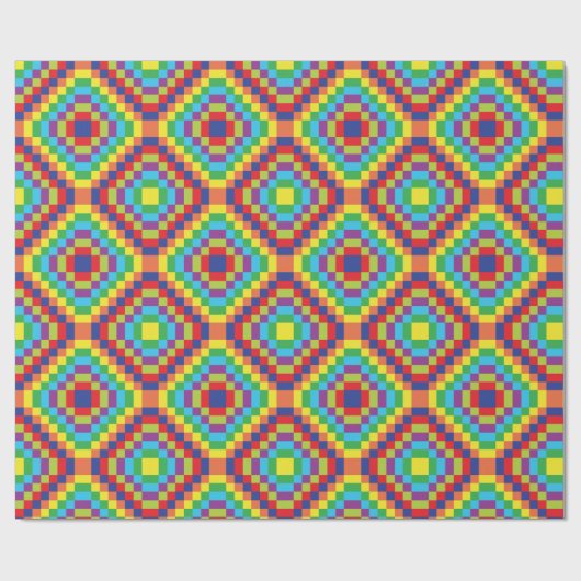 Retro Abstract Pattern Cadeaupapier (Vlak)