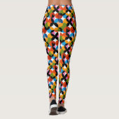 Retro Abstract Pattern Colorful Mid Century Modern Leggings (Achterkant)