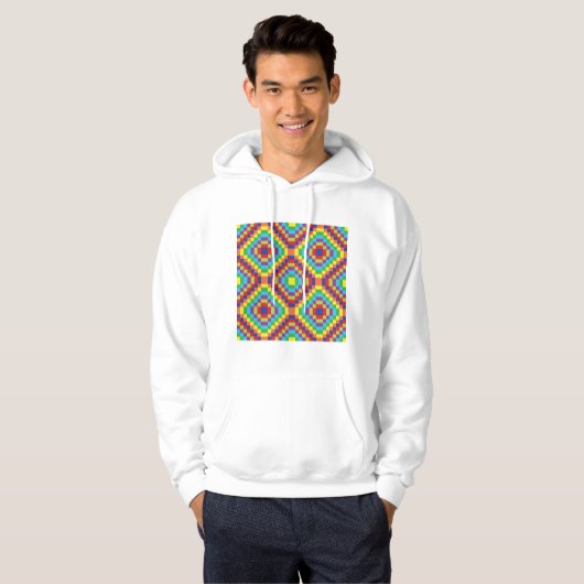 Retro Abstract Pattern Hoodie (Voorkant volledig)