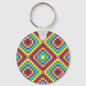 Retro Abstract Pattern Sleutelhanger (Voorkant)