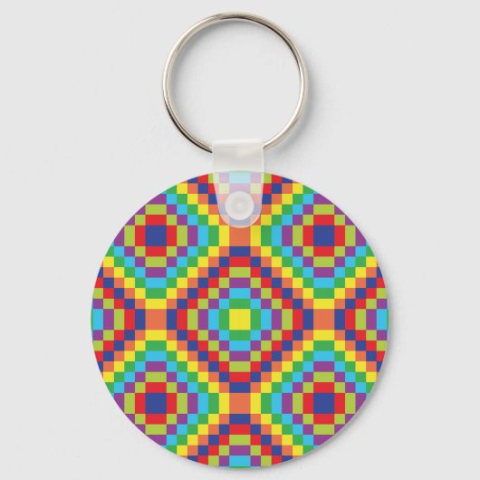 Retro Abstract Pattern Sleutelhanger (Voorkant)