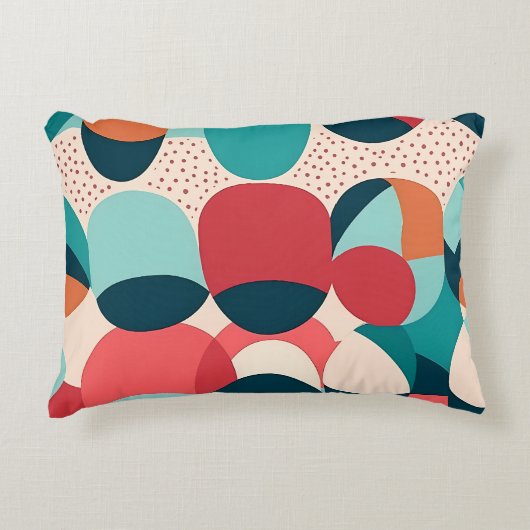 Retro Abstract Pebble Pillow Accent Kussen (Voorkant)